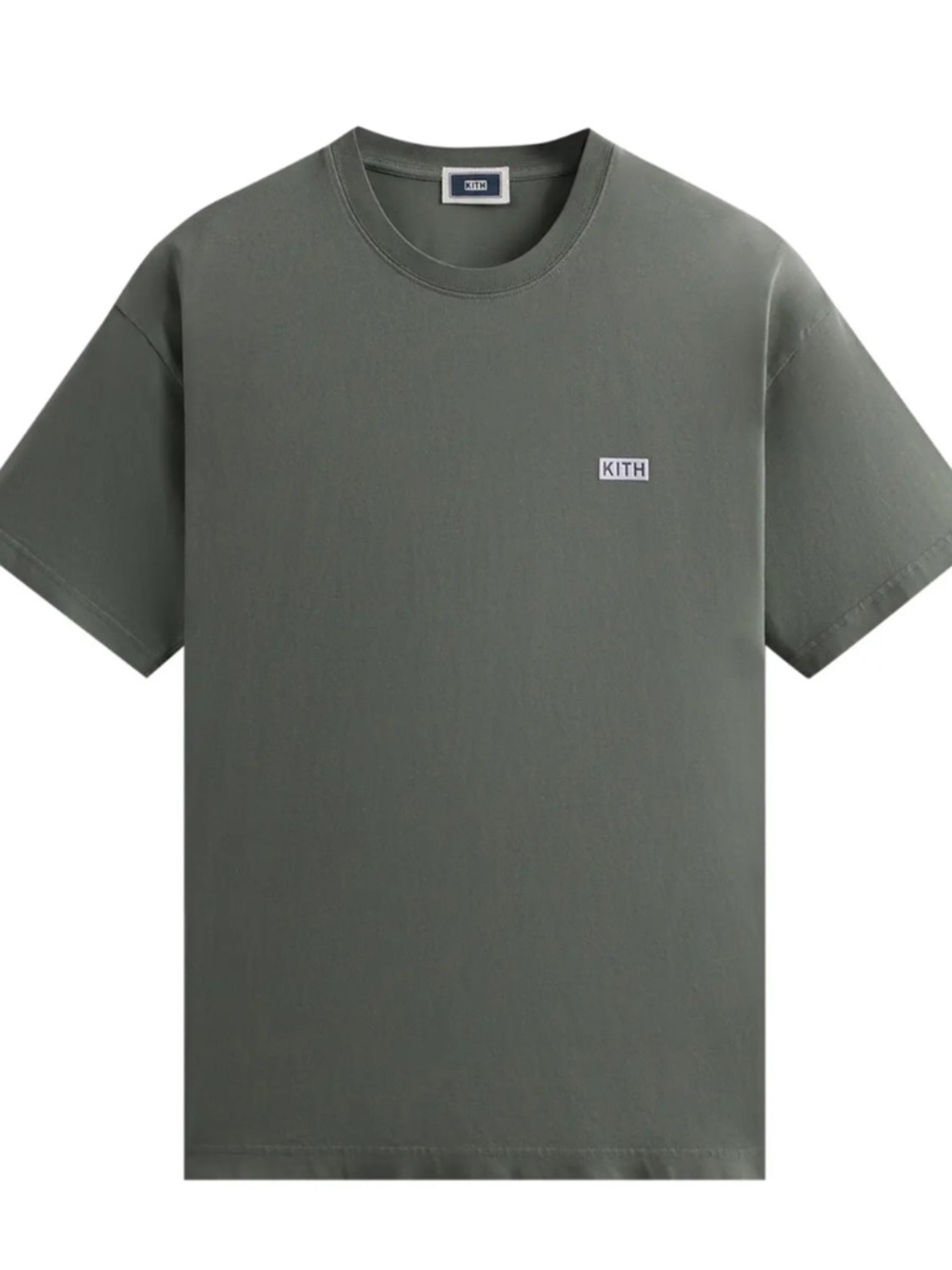 Kith Olive Green Minimal Logo Short Sleeve Tee